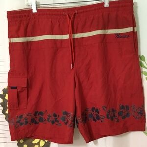 Vintage Nautica Aloha Mens Swim Trunks Beach Board Size-Large ~ Y2K